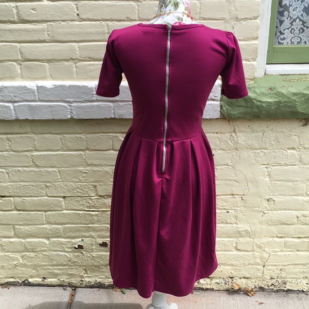 🌸HP🌸Magenta/Berry/ Burgundy Lularoe Amelia Dress - Picture 5 of 7